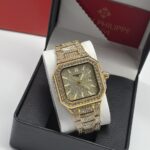 ساعةPatek Philippe باتك فليب مرصعه بالكريستلل حزام ستانلس